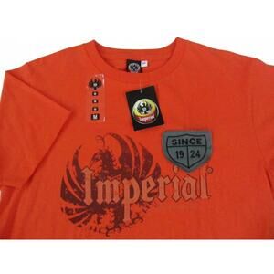 NWT Imperial Men's Crew Neck Orange Graphic T Shirt Medium